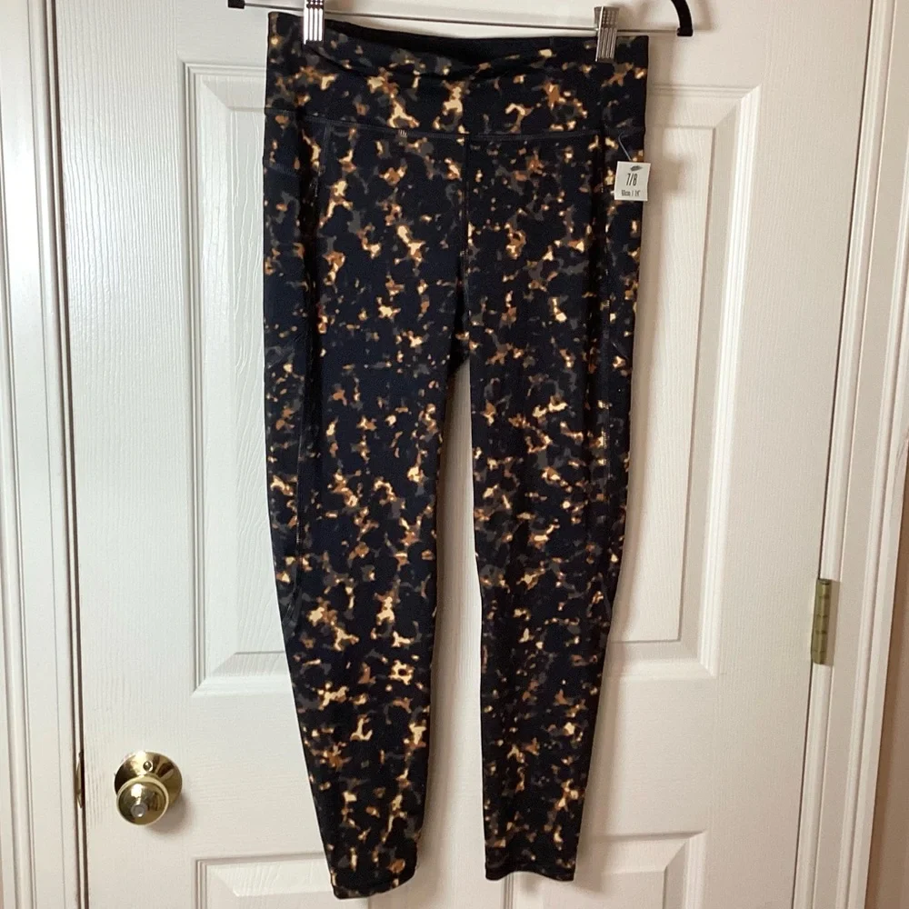 Sweaty Betty NWT The Zero Gravity Brown Tortoise Shell 7/8 Leggings - M